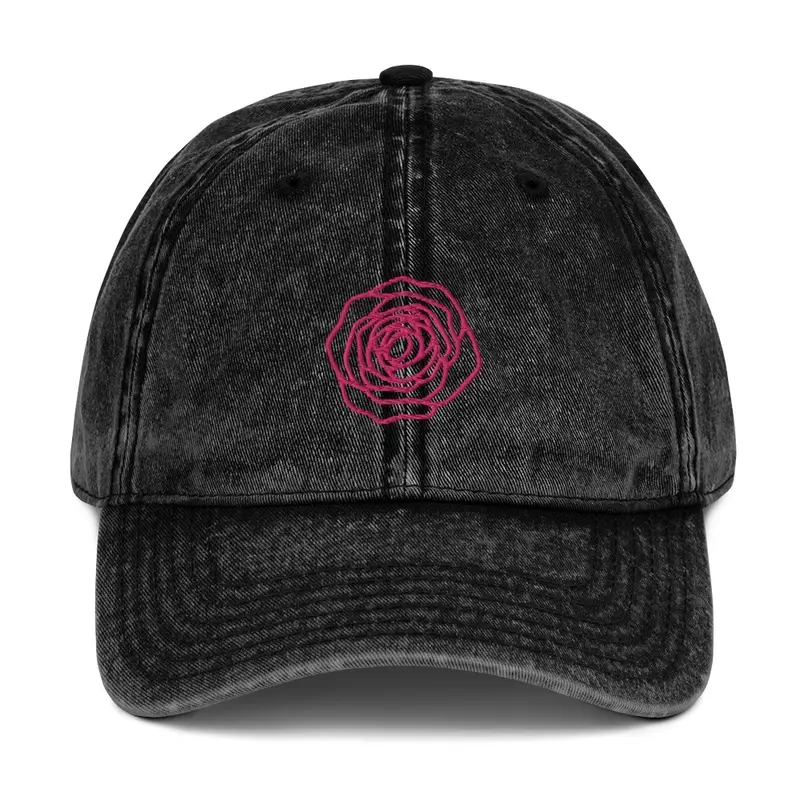 Rose-Featured Vintage Cap